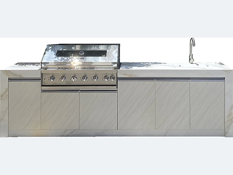 3000mm Light-Luxury Outdoor Kitchen with Calacatta Gold A316S-30S