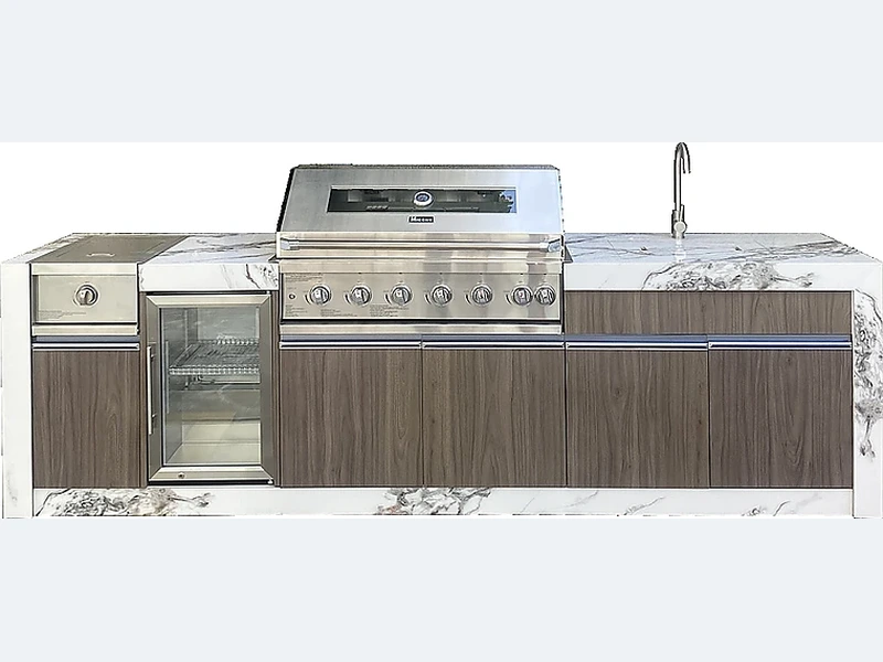3000mm Nordic Pine Outdoor Kitchen A316S-30S – Layout 1