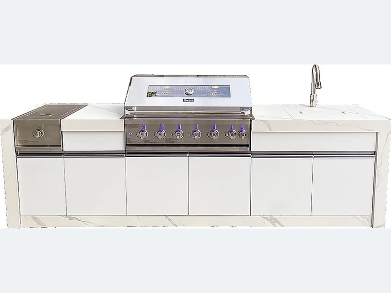 3000mm Pure White Outdoor Kitchen A316S-30S