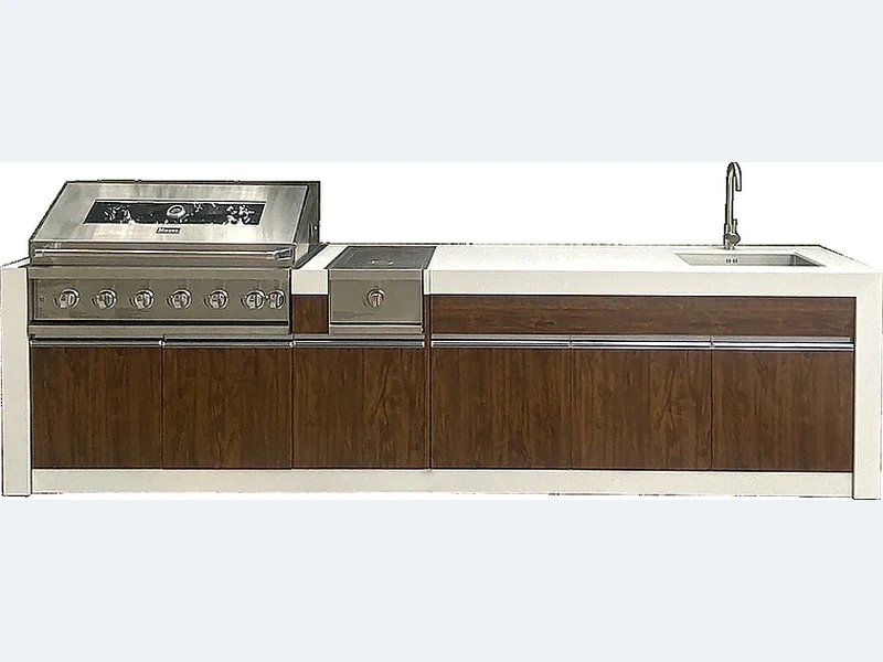 3500mm Huanghuali Wood Outdoor Kitchen A316S-35S – Layout 2