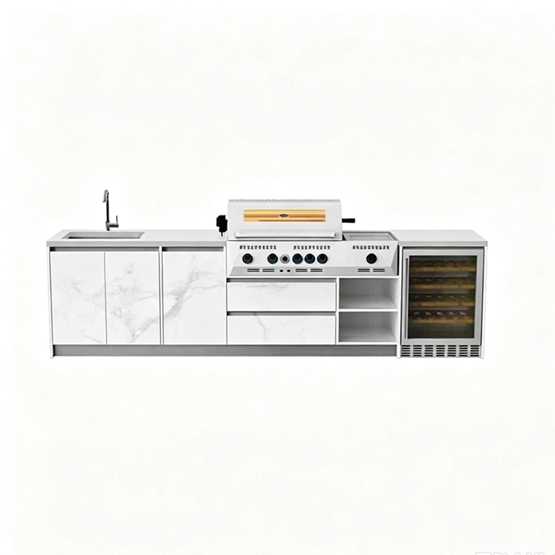 4-Burner Outdoor Kitchen with Sink and Fridge GP-CGB03 by ForgeWin