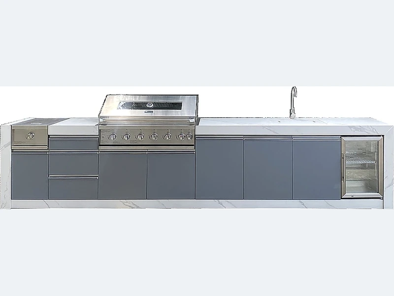 4000mm Earl Grey Outdoor Kitchen A316S-40S – Layout 1