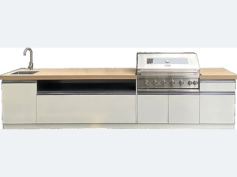 4000mm Pure White Outdoor Kitchen A316S-40S