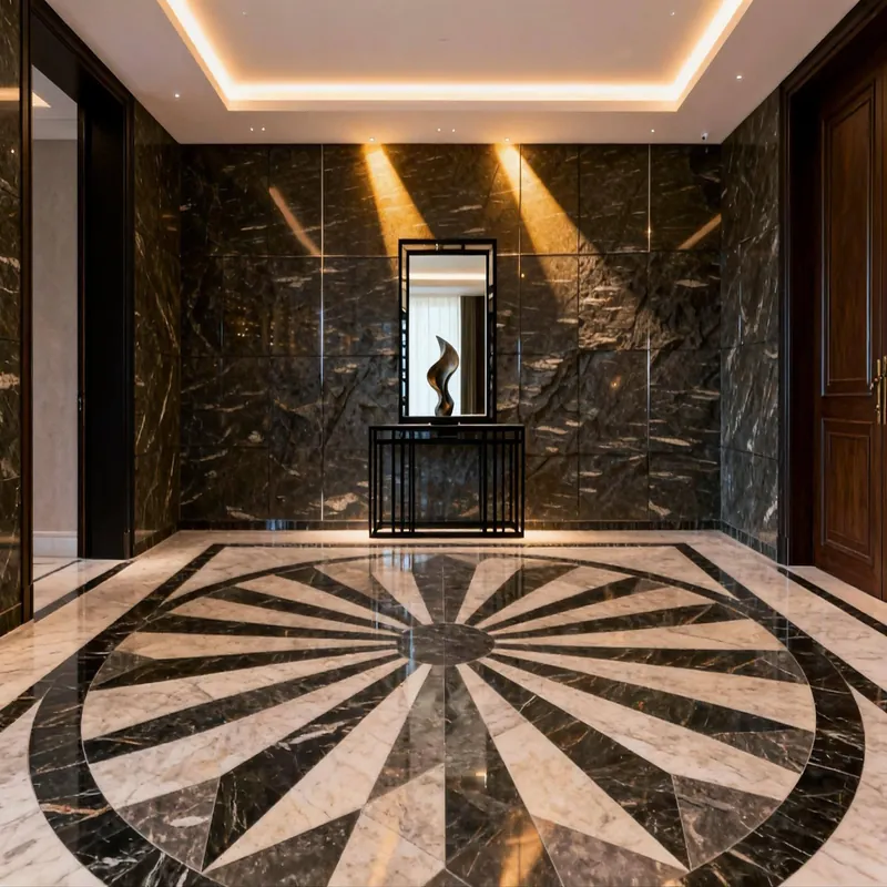 Black and White Natural Luxury Stone Slab FW-LS-022