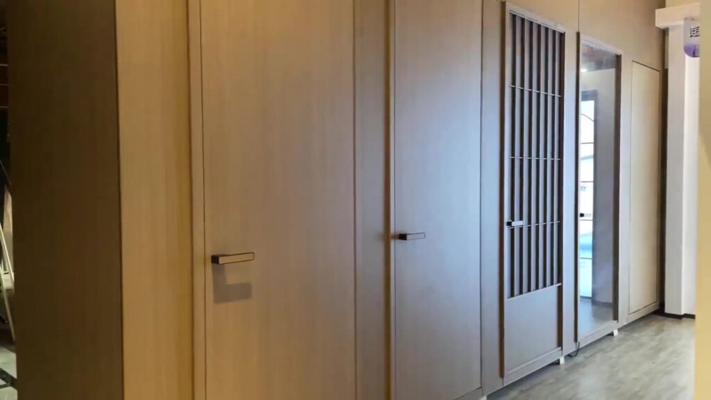 Wood-Finish Interior Door Display