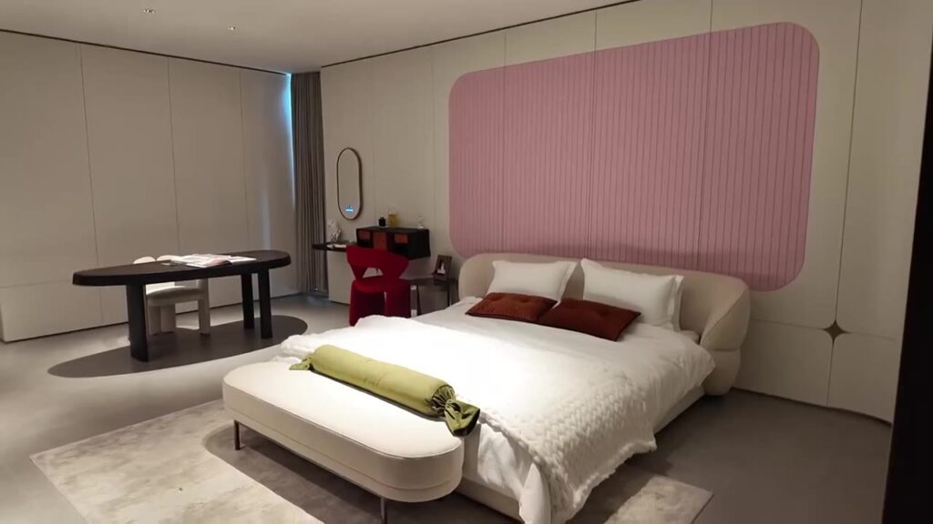 Modern Upholstered Bed Display