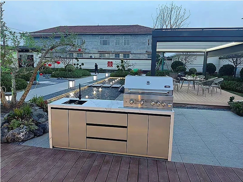 Freestanding Stainless Steel Outdoor Kitchen Island