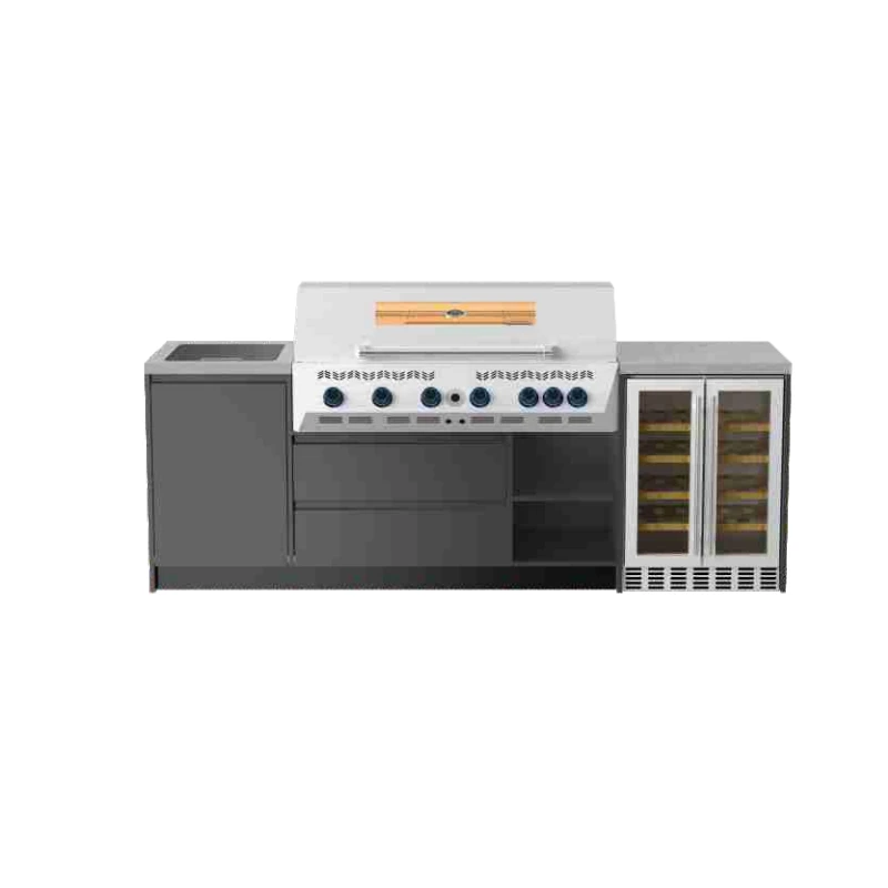 Light Gray Grill and Fridge Outdoor Kitchen GP-CGA02 by ForgeWin