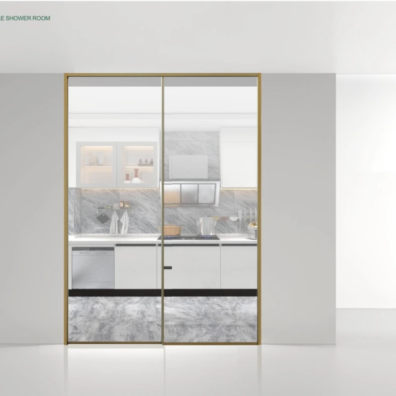 Q002 Double Sliding Screen Door (No Bottom Track, Suitable for Kitchen Spaces)