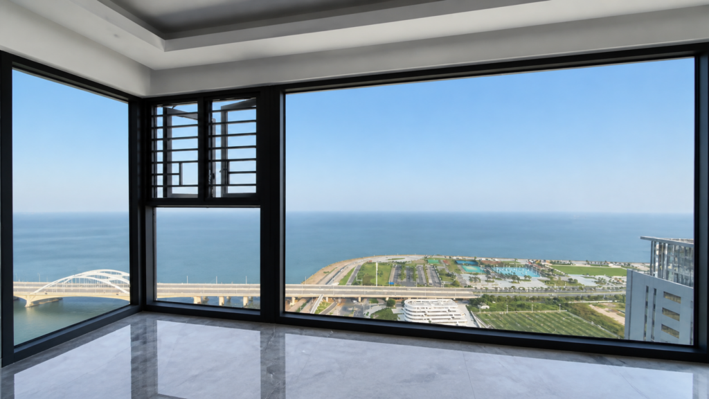 Panoramic Corner Glazing with Ocean View