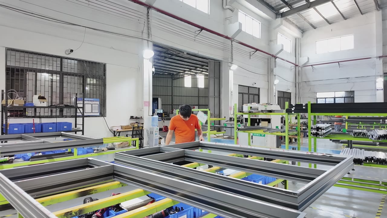 Window Frame Assembly Line Factory Walkthrough video thumbnail