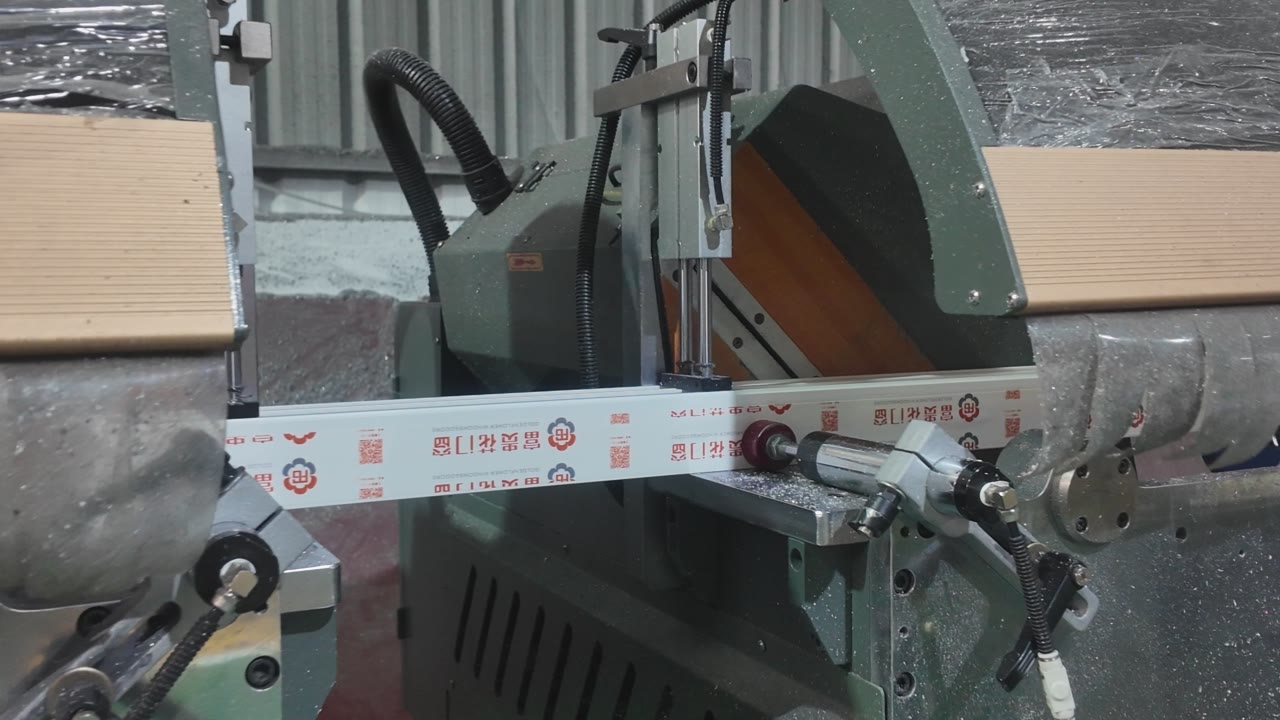Industrial Saw Cutting for Window Frame Corners video thumbnail
