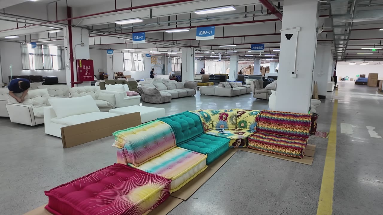 Furniture Fabric Rolls and Textile Preparation Area video thumbnail