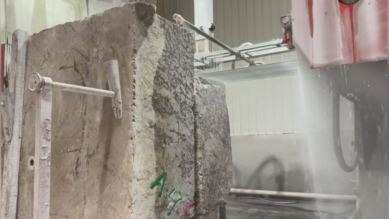 Granite and Marble Slabs on Vertical Display Racks video thumbnail