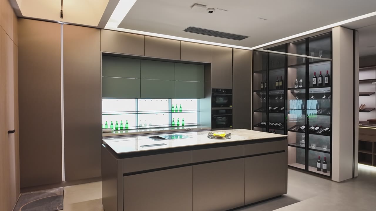 Modern Kitchen Cabinet Showroom with Island video thumbnail