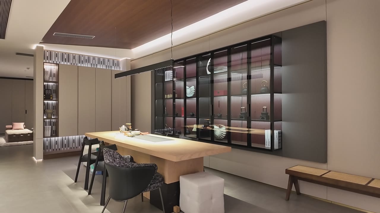Glass Display Cabinet and Dining Storage Wall video thumbnail