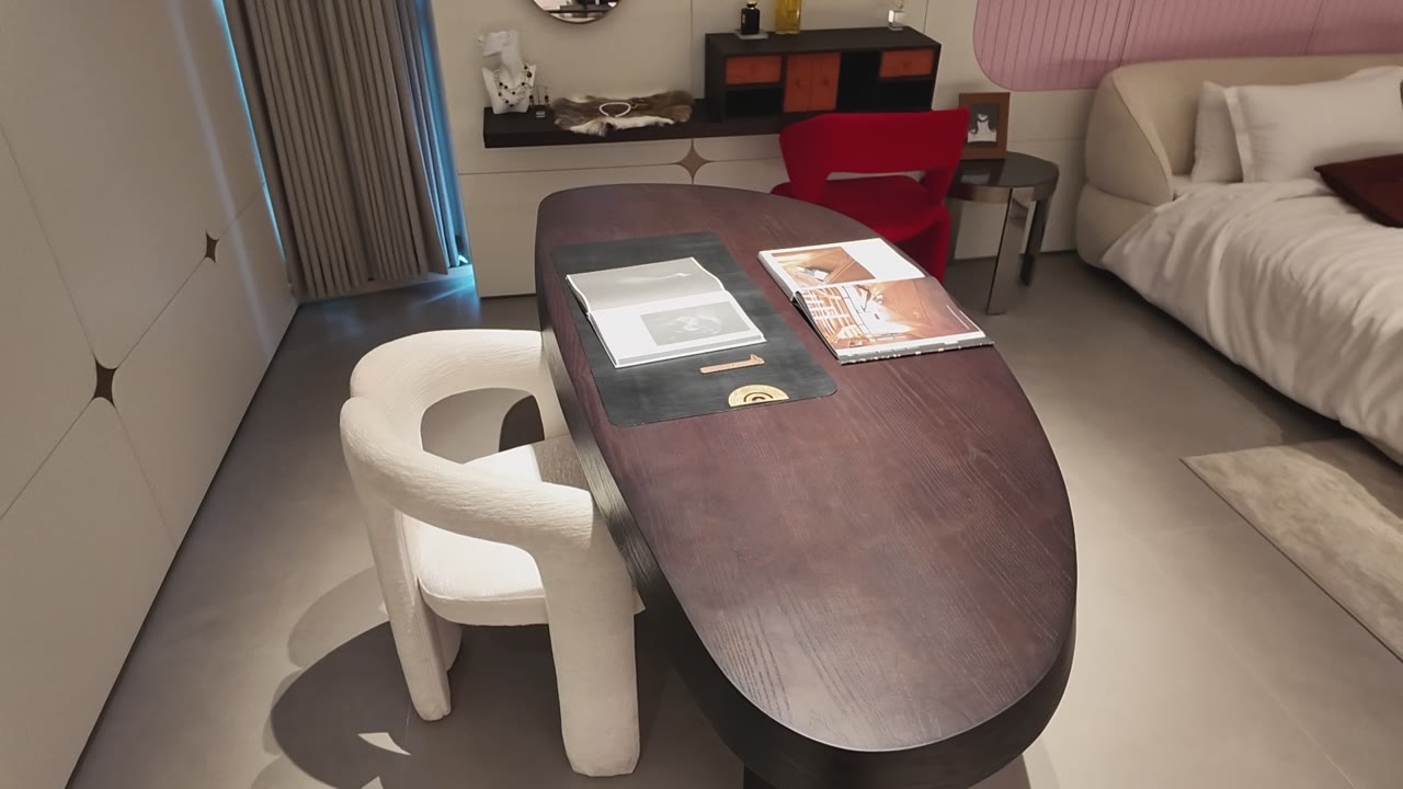 Curved Desk and Storage in a Pink Bedroom video thumbnail