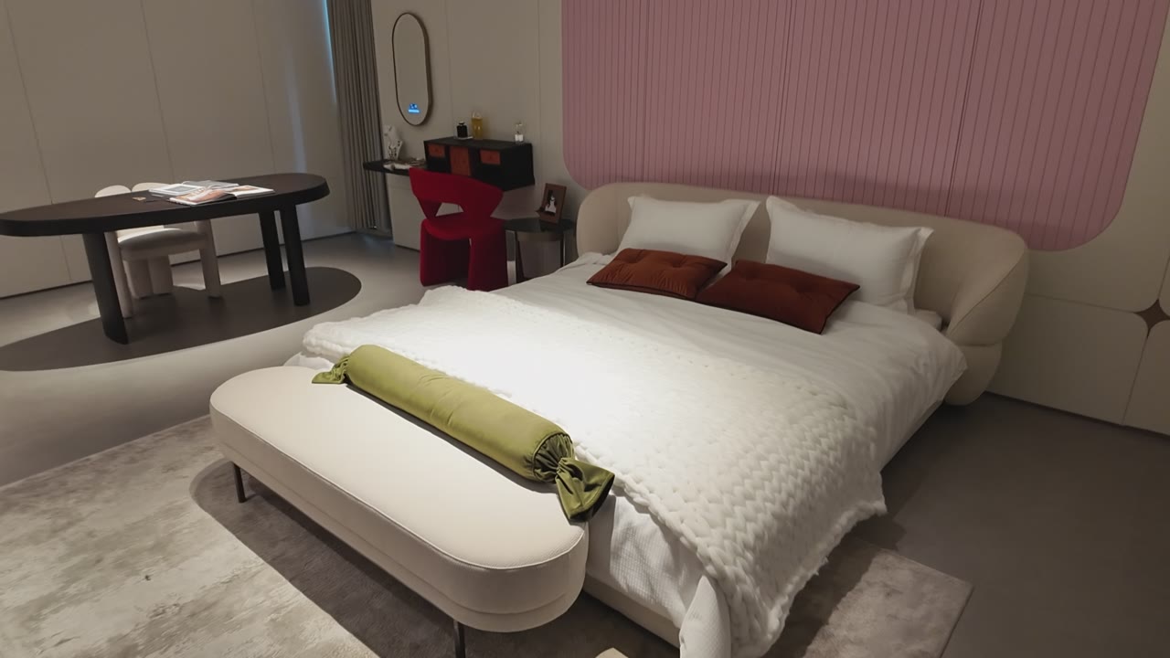 Pink Bedroom with Integrated Wardrobe Wall video thumbnail