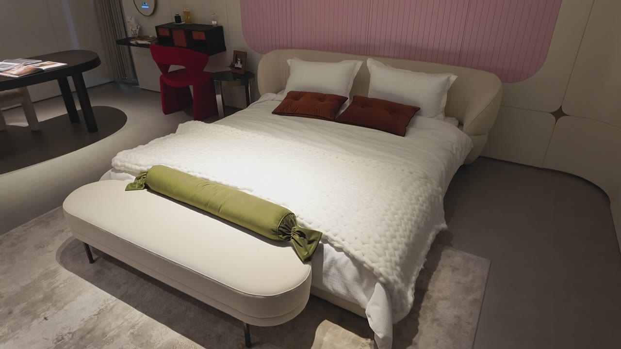 Upholstered Bed and Coordinated Bedroom Cabinetry video thumbnail